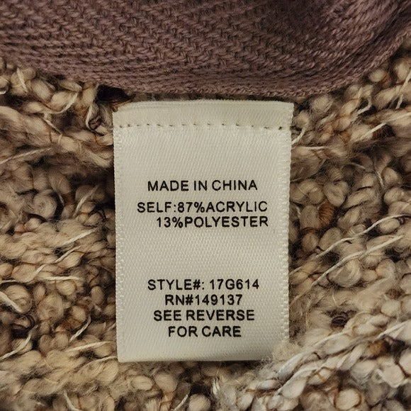 Onetheland Dark Cream Oatmeal Turtleneck Sweater Tunic Size Large