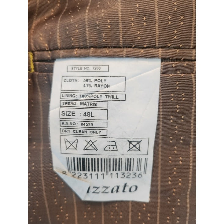 Luzzato Light Brown Striped Blazer Size 48 L