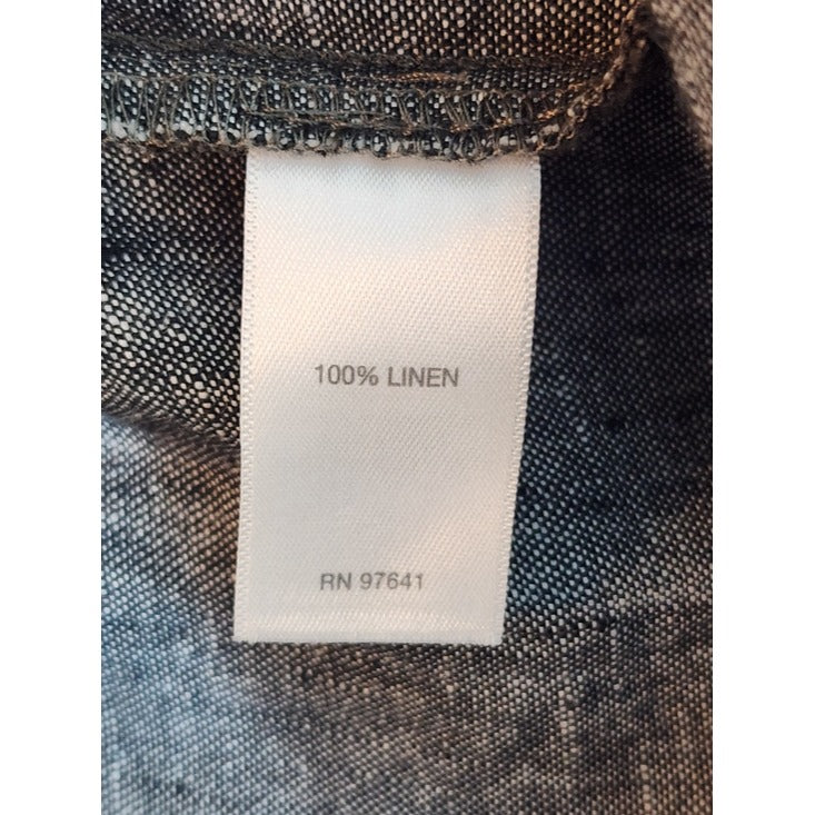 J. Jill Linen Gray Cropped Wide Leg Pants Size Medium