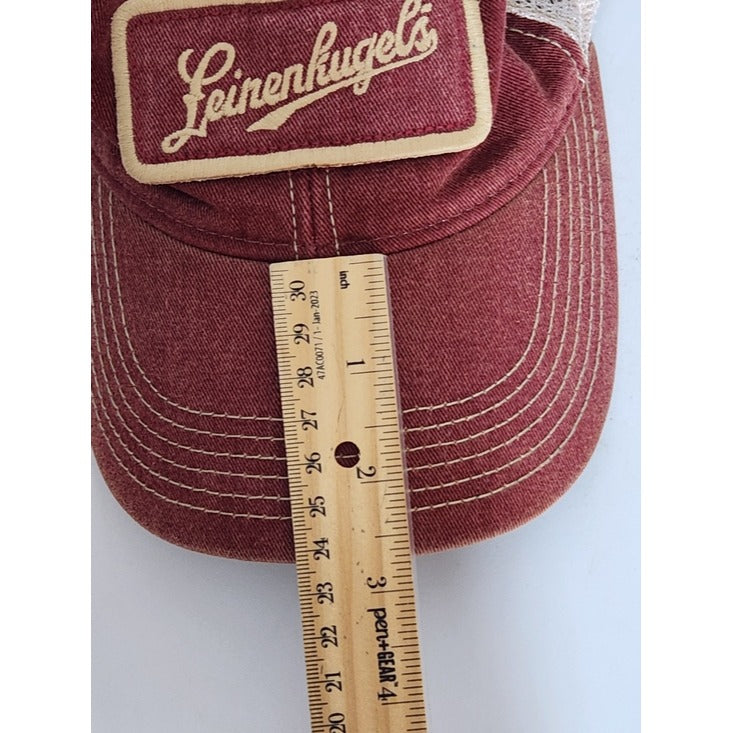 Legacy Leinenkugel's Distressed Burgundy Trucker Hat Adjustable