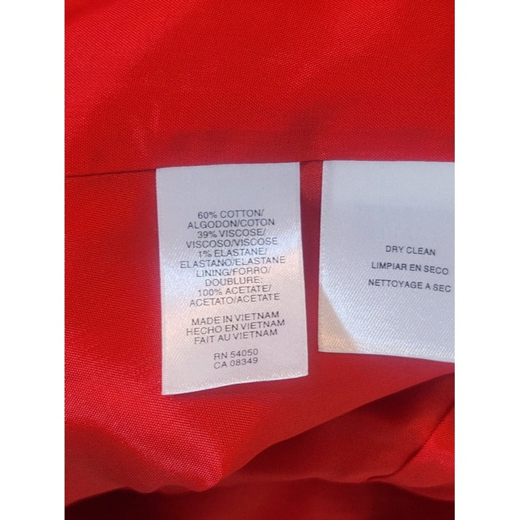 Jones New York Coral Red Textured Blazer Size 16