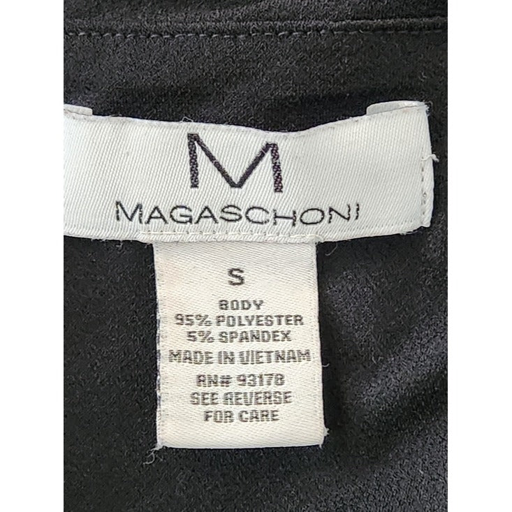 Magaschoni Black Draped Tank Top Size Small