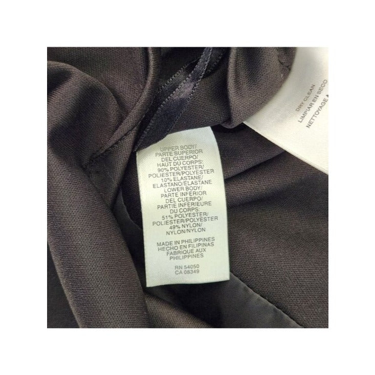 Evan Picone Womens Black Velvet and Indigo Taffeta Cocktail Dress Size 12