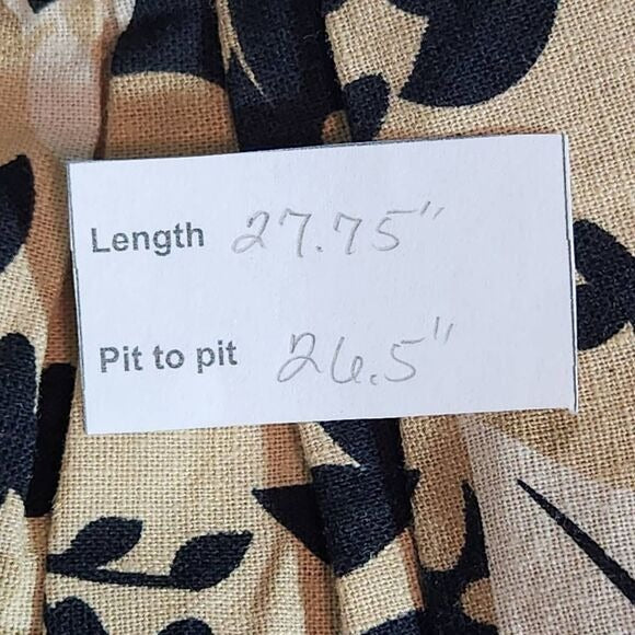 Lily Stanhope Floral Linen Sleeveless Blouse Size 3X Plus Size Floral Top New