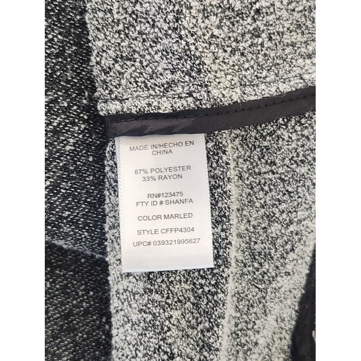 Catherine Malandrino Textured Gray Moto Jacket Blazer Zip-Up Size XL