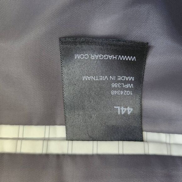 Haggar Gray Sport Coat Size 44L Men's Gray Blazer Gray Wedding Guest Jacket