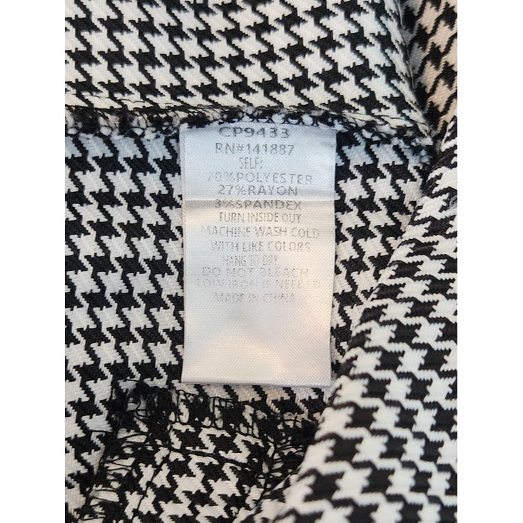 TCEC Black and White Houndstooth High Waist Shorts Size Medium