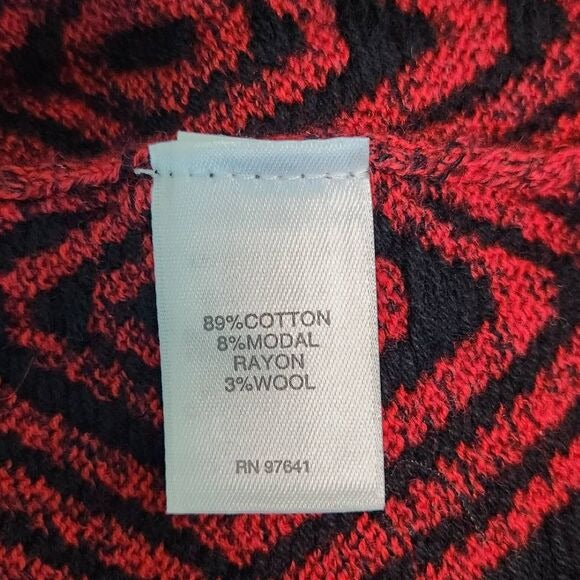 J. Jill Black and Red Sweater Size Small J Jill Aztec Pullover Sweater