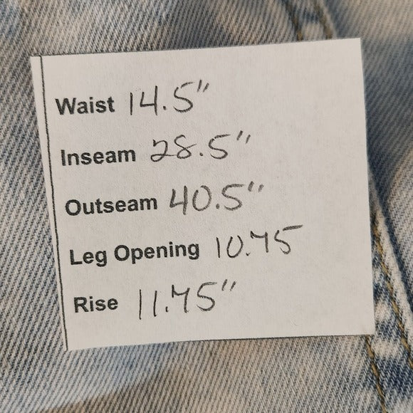 Sincerely Jules Light Wash Baggy Cargo Wide Leg Jeans Size 29