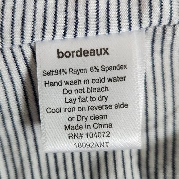 Bordeaux Stripe Knit Blazer Size XS Preppy Gray and White Knit Jacket