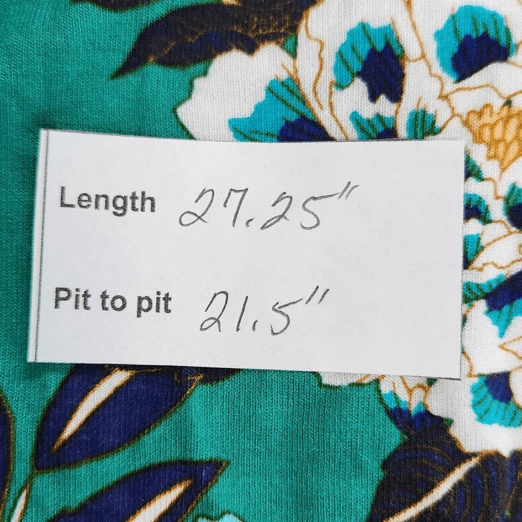 Daniel Rainn Blue Floral Blouse NWT Size 1X Plus Size Turquoise Blue Blouse