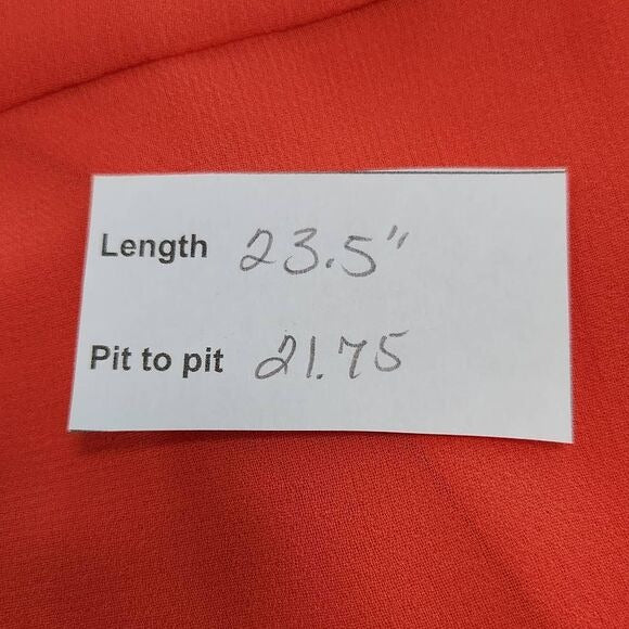 Worthington Coral Orange Layered Blouse Size Small, New