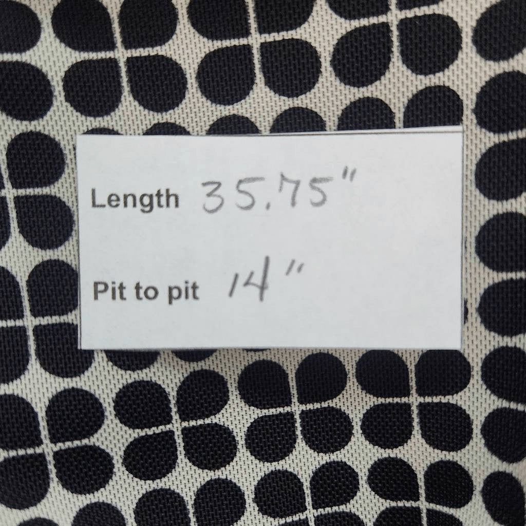 Max Studio Black Print Mesh Empire Waist Dress Size Small Graphic Print Dress