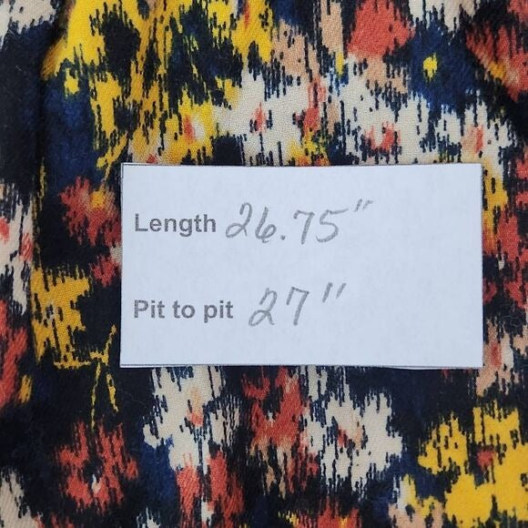 Time and Tru Short Sleeve Cotton Floral Top Size XXXL Plus Size Blouse New