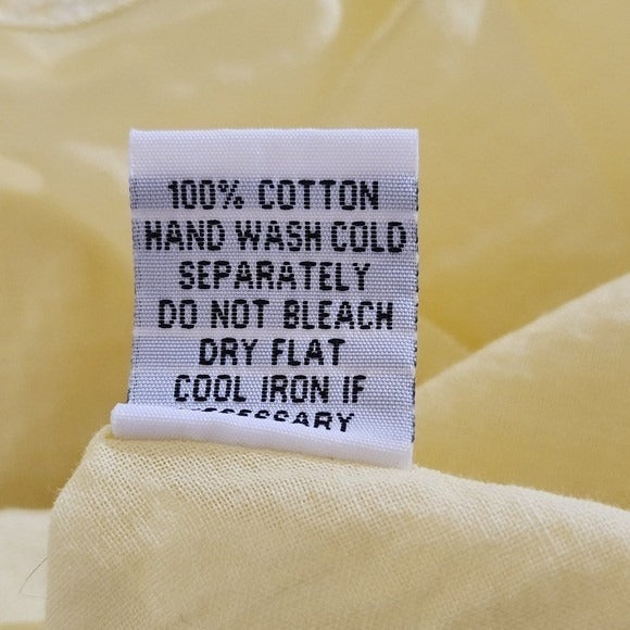 Lapis Yellow Sleeveless Midi Dress with Embroidery Sz Large Wedding Guest Dress