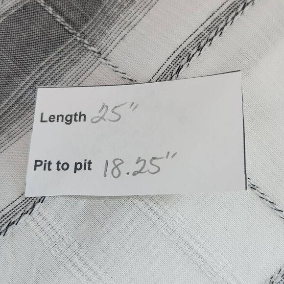 Peyton Primrose Gray Plaid Blouse Size Small Petite