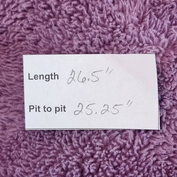 Champion Purple Fuzzy Funnel Neck Pullover Size XL Purple Pullover