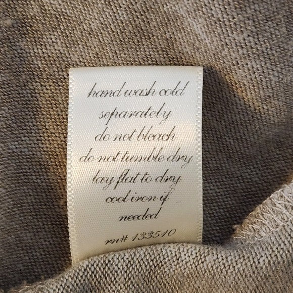 Mi Ami Tan Short Sleeve Top Size Large Khaki Short Sleeve Tee