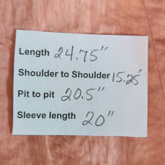 143 Story Peach Satin Blazer Size Small Crinkled Tangerine Blazer New