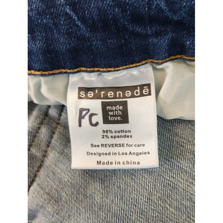 Serenade Distressed Patched Slim Fit Jeans Size 36