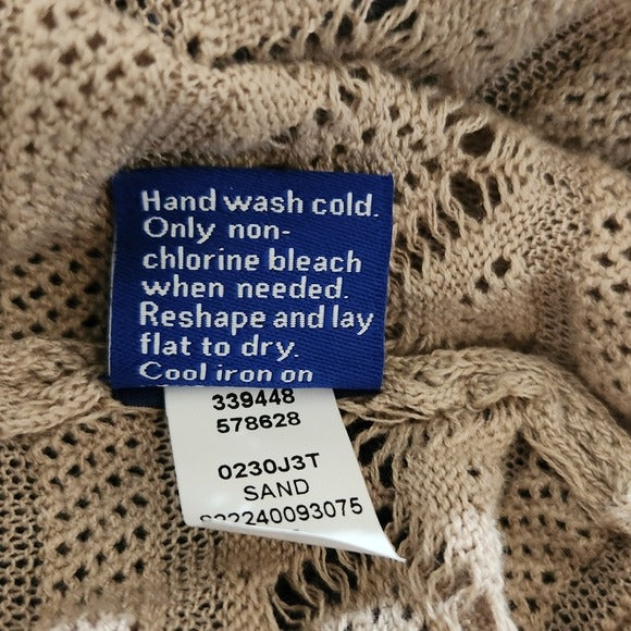 Apt. 9 Women's Khaki Knit Cardigan NWT Size Medium Cropped Sweater Cardigan