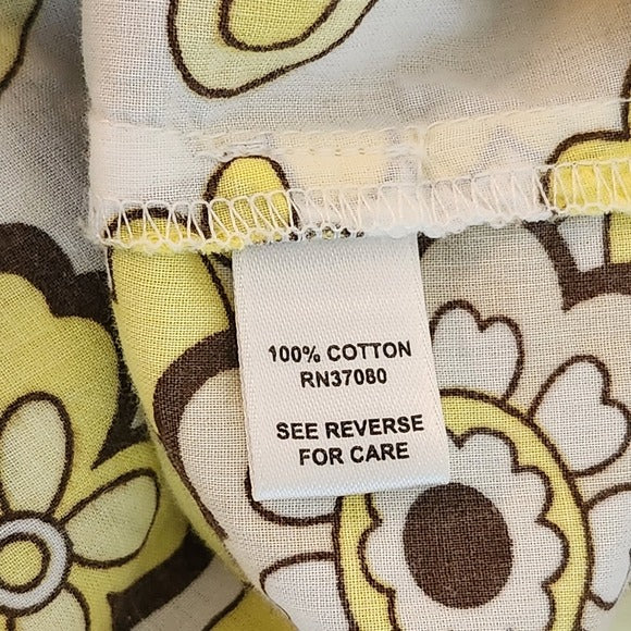 Cato Brown and Yellow Paisley Floral Y2K Boho Top Size 18/20W