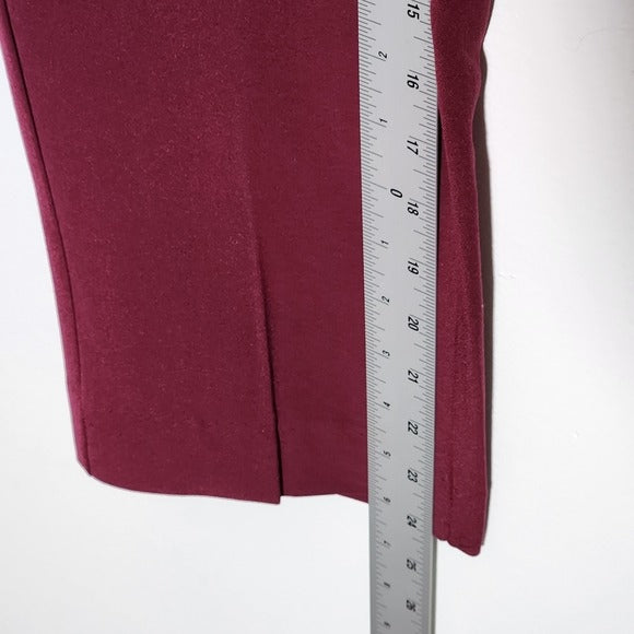 NY Collection Wine Nouvelle Ankle Pants Size 10 NWT