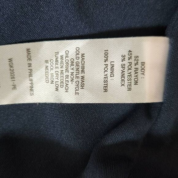 41 Hawthorn Navy and White Pencil Skirt Size Small Petite Navy Straight Skirt