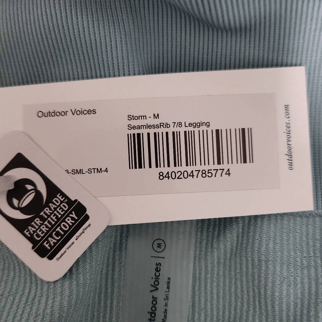 Outdoor Voices Blue Green Leggings NWT Size Medium Light Blue Leggings