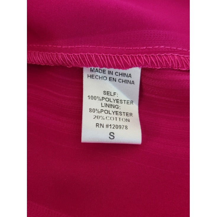 Entro Fuchsia Statement Sleeve Blouse Size Small NWT