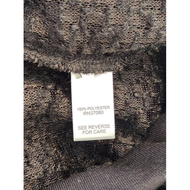 Cato Black Shaggy Faux Fur Pullover Size 18/20W