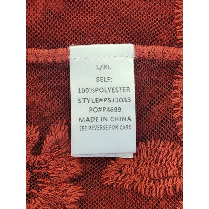 Polagram Rust Mesh Lace Kimono Size Large/XL