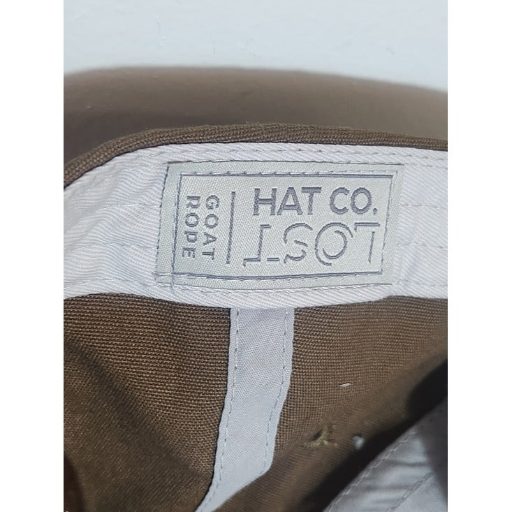 Lost Hat Co. Brown Goat Rope Style Flat Bill Hat Adjustable