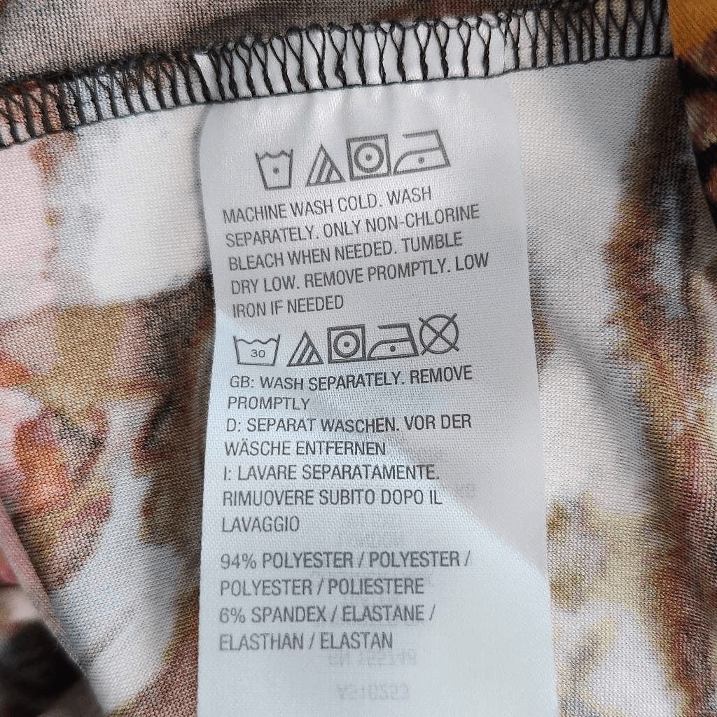 Attitudes by Renee Colorful Print Poncho Tunic Size Large Oversized Flowy Tunic