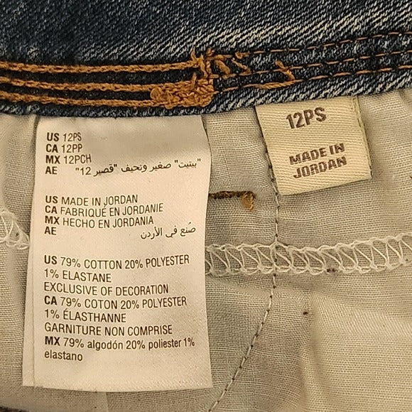 Style & Co. Straight Leg Cropped Denim Jeans Size 12 Petite