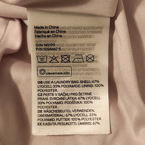 H&M Pale Lavender Crinkle Mini Dress Size Small Wedding Guest Dress