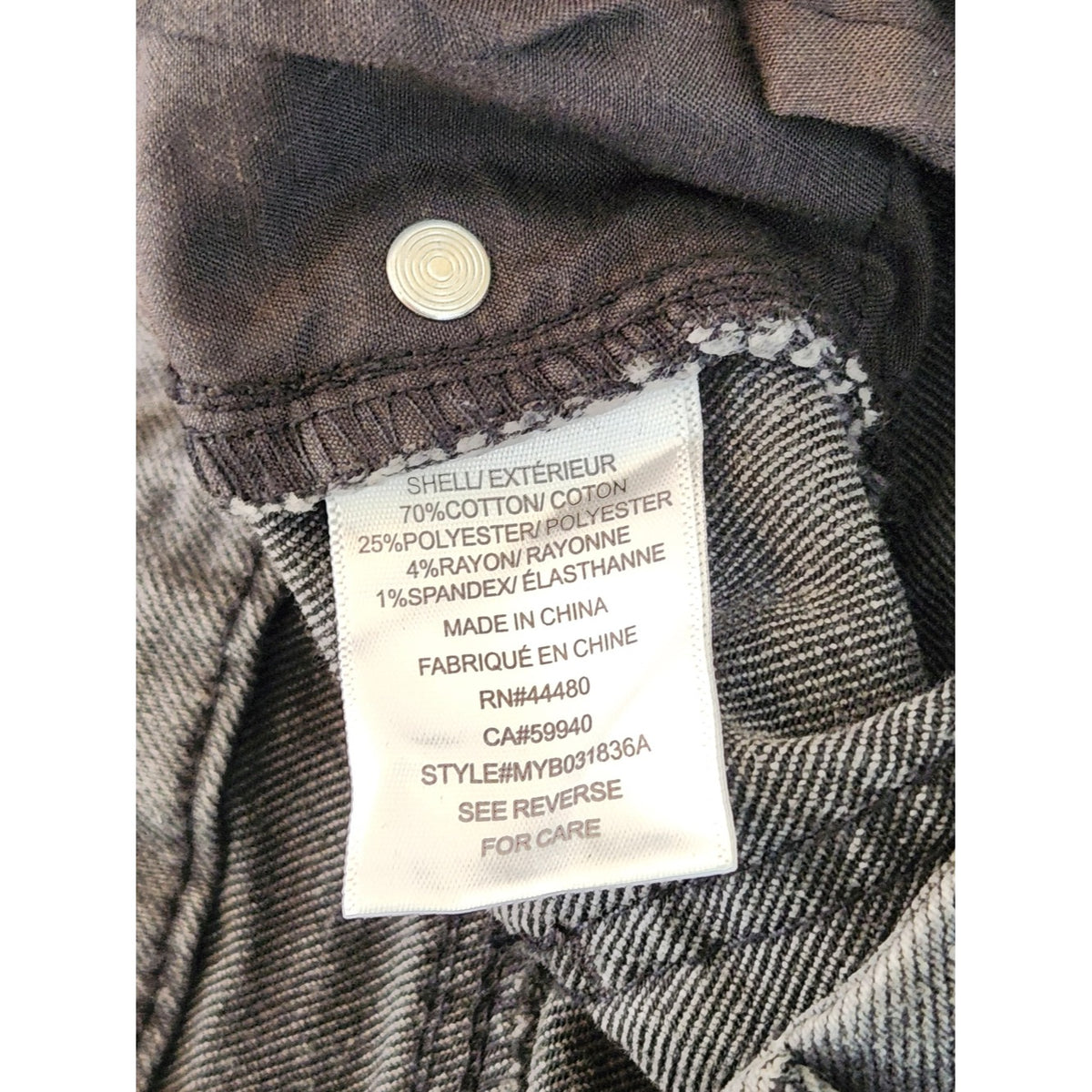 Tinseltown Gray High-Rise Slim Fit Button-Fly Jeans NWT Size 5