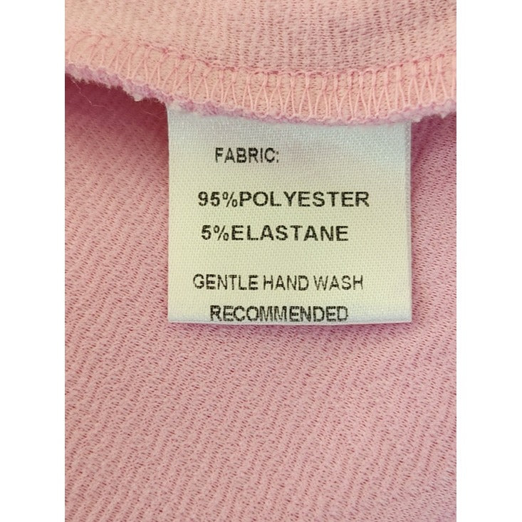 SSYS The Label Pink Textured Polo Top Size Small