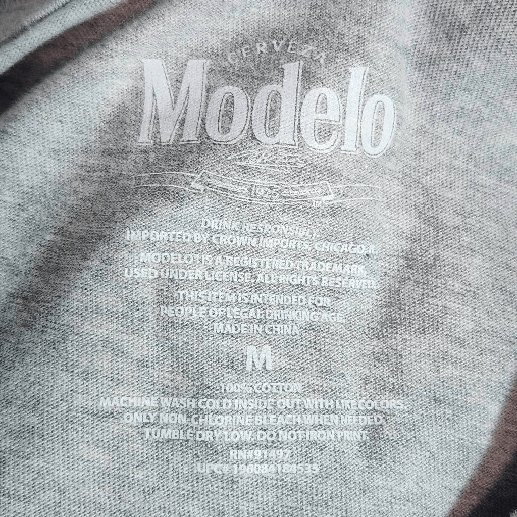 Modelo T-Shirt NWT Size Medium Gray Short Sleeve Modelo Beer Tee