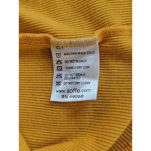 Soffe WVU Yellow Tank Top with Zebra Accents Size Medium West Virginia Tank Top