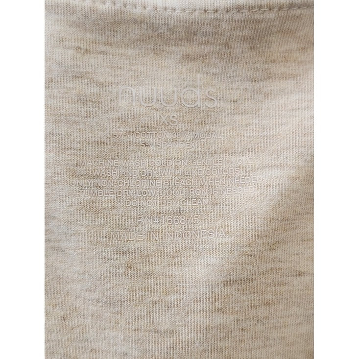 Nuuds Tan Oatmeal Sleeveless Bodysuit Size XS