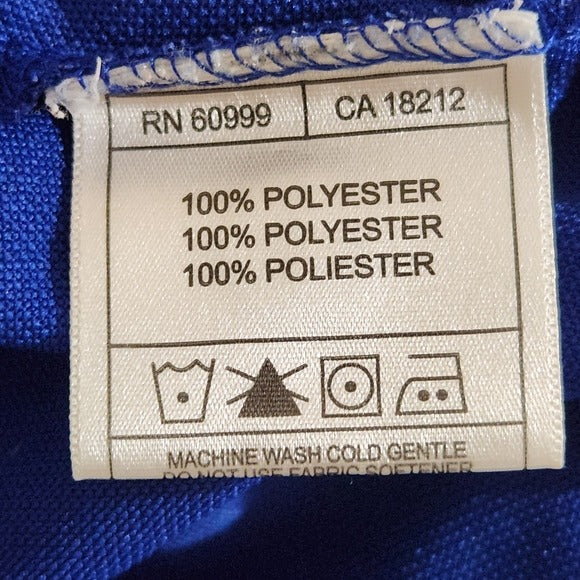 Antigua Mens Cubs Blue Short Sleeve Polo with Logo Size Medium