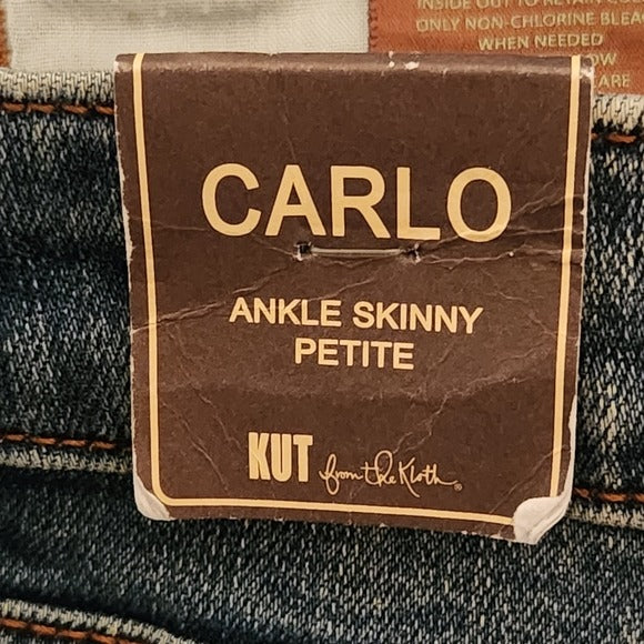 Kut from the Kloth Carlo Ankle Skinny Jeans Size 14 Petite NWT