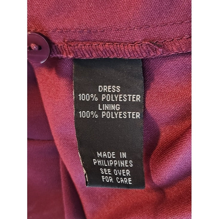 A. Byer Burgundy Cocktail Shift Dress Size Medium Wedding Guest Dress