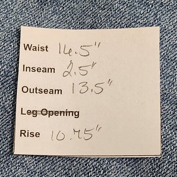 Old Navy Women's Blue Cut-Off Denim Shorts Size 14 High-Rise Jean Shorts