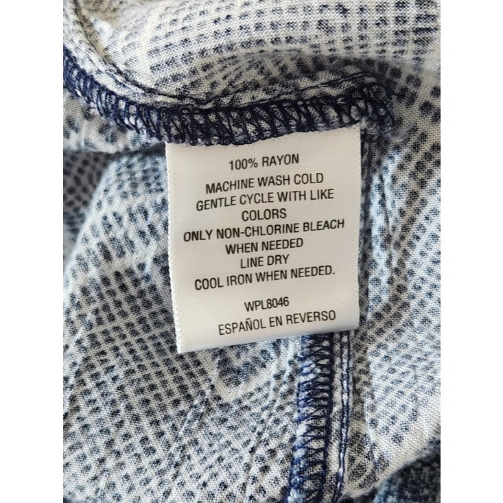 Style & Co Womens Blue and White Boho Print Maxi Skirt Size XL