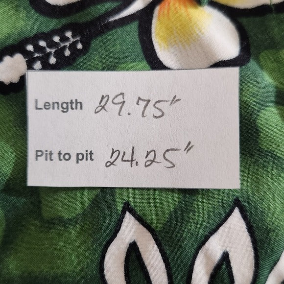 Island Stuff Green Floral Hawaiian Shirt Size XL Men's Green Hawaiian Shirt