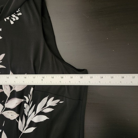 Ignite Evenings Black Floral Cocktail Dress Size 18W Wedding Guest Dress