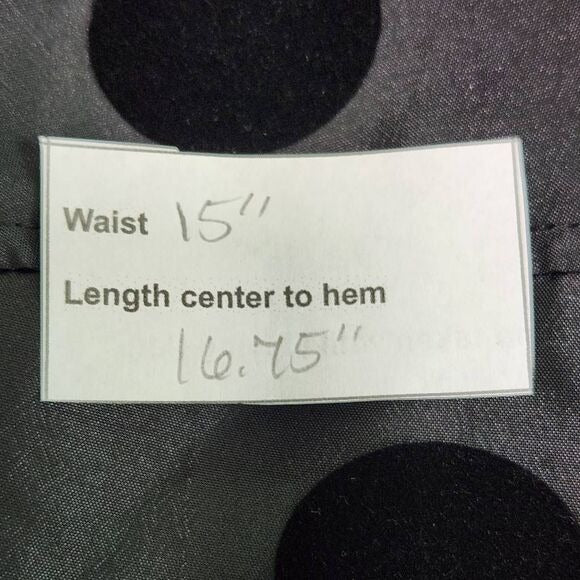 Vila Black Polka Dot Mini Skirt Size Medium Black Velvet Polka Dot Flirty Skirt