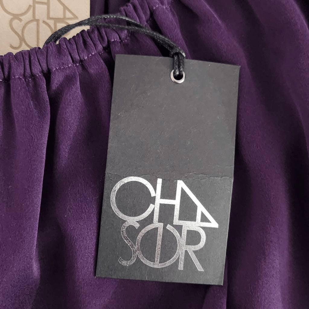 Chaser Purple Mini Dress with Drawstring Waist NWT Size Medium